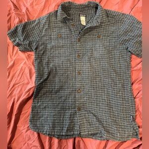Patagonia blue checkered button down shirt size medium